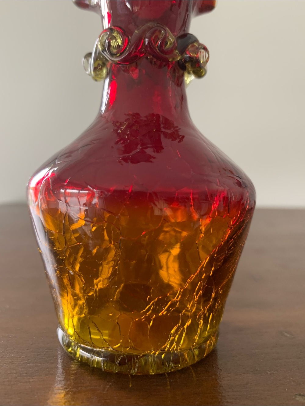 Crackle  Glass Vase - Picture 6 of 11